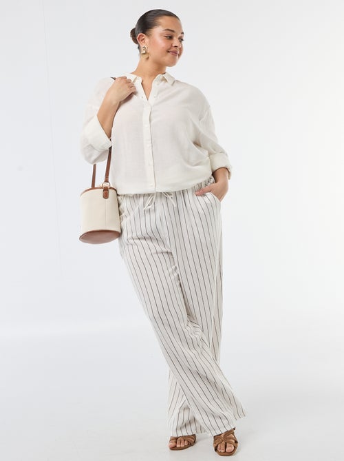 Camisa fluida de manga comprida - Kiabi