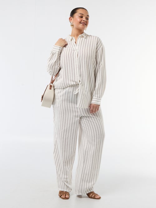 Camisa fluida de manga comprida - Kiabi