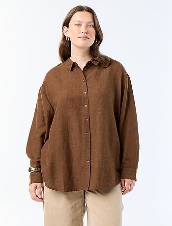Camisa fluida de manga comprida
