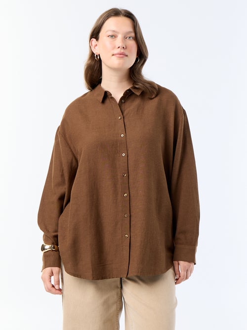 Camisa fluida de manga comprida - Kiabi