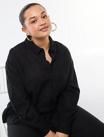 Camisa fluida de manga comprida