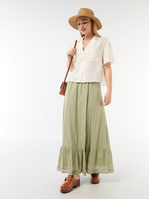 Camisa fluida de manga curta - Kiabi