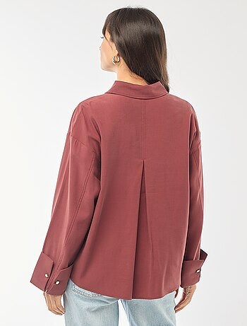 Camisa fluida de mangas compridas