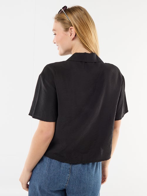 Camisa fluida de mangas curtas - Kiabi