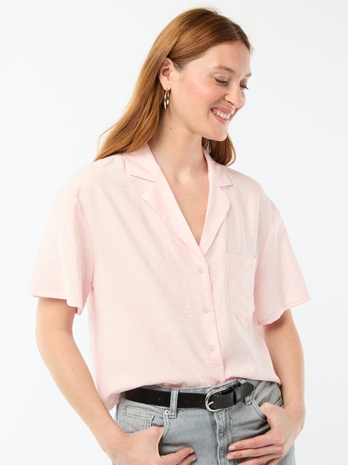 Camisa fluida de mangas curtas - Kiabi