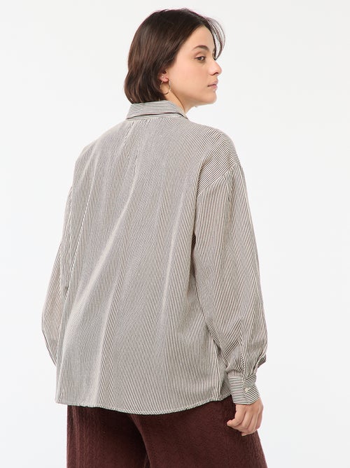 Camisa fluida em linho misturado - Kiabi