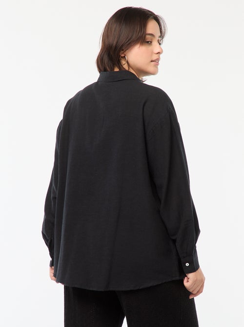 Camisa fluida em linho misturado - Kiabi