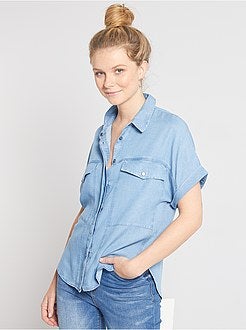 Camisa fluida em lyocell - Kiabi