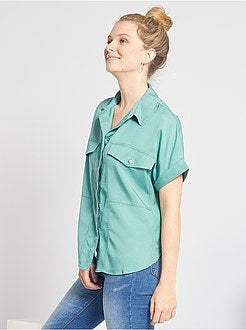 Camisa fluida em lyocell - Kiabi
