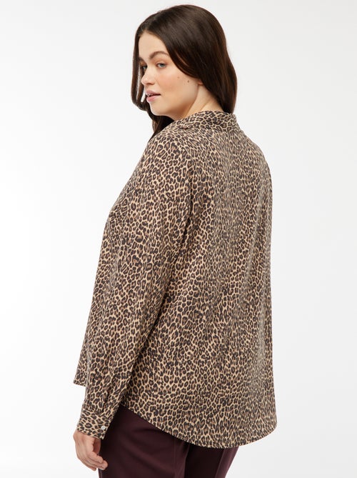 Camisa fluida em malha crepe - Kiabi