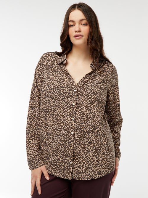 Camisa fluida em malha crepe - Kiabi