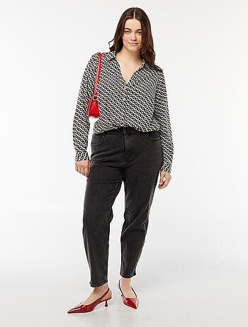 Camisa fluida em malha crepe