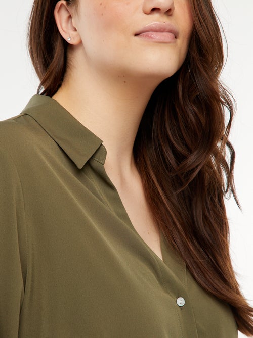 Camisa fluida em malha crepe - Kiabi