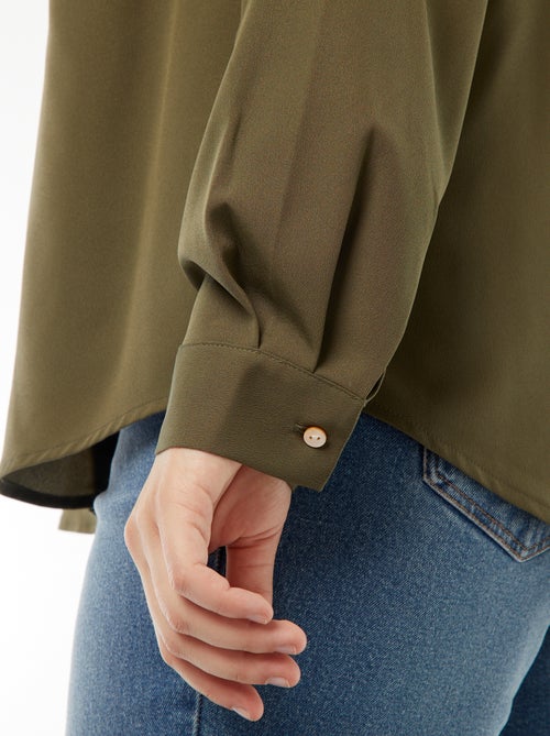 Camisa fluida em malha crepe - Kiabi