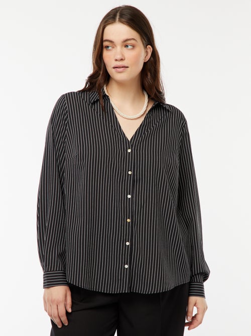 Camisa fluida em malha crepe - Kiabi