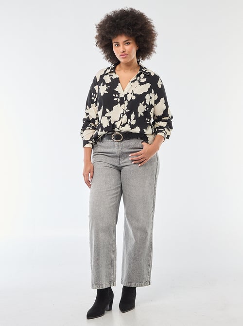 Camisa fluida em malha crepe - Kiabi