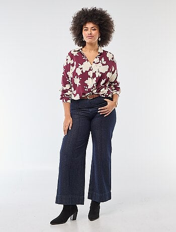 Camisa fluida em malha crepe