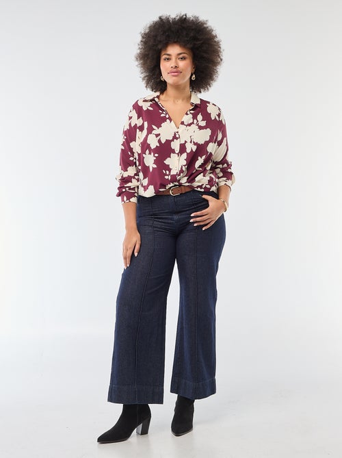 Camisa fluida em malha crepe - Kiabi