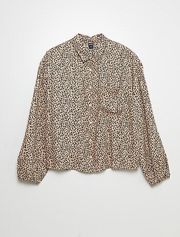 Camisa fluida estampada - coleção fácil de vestir