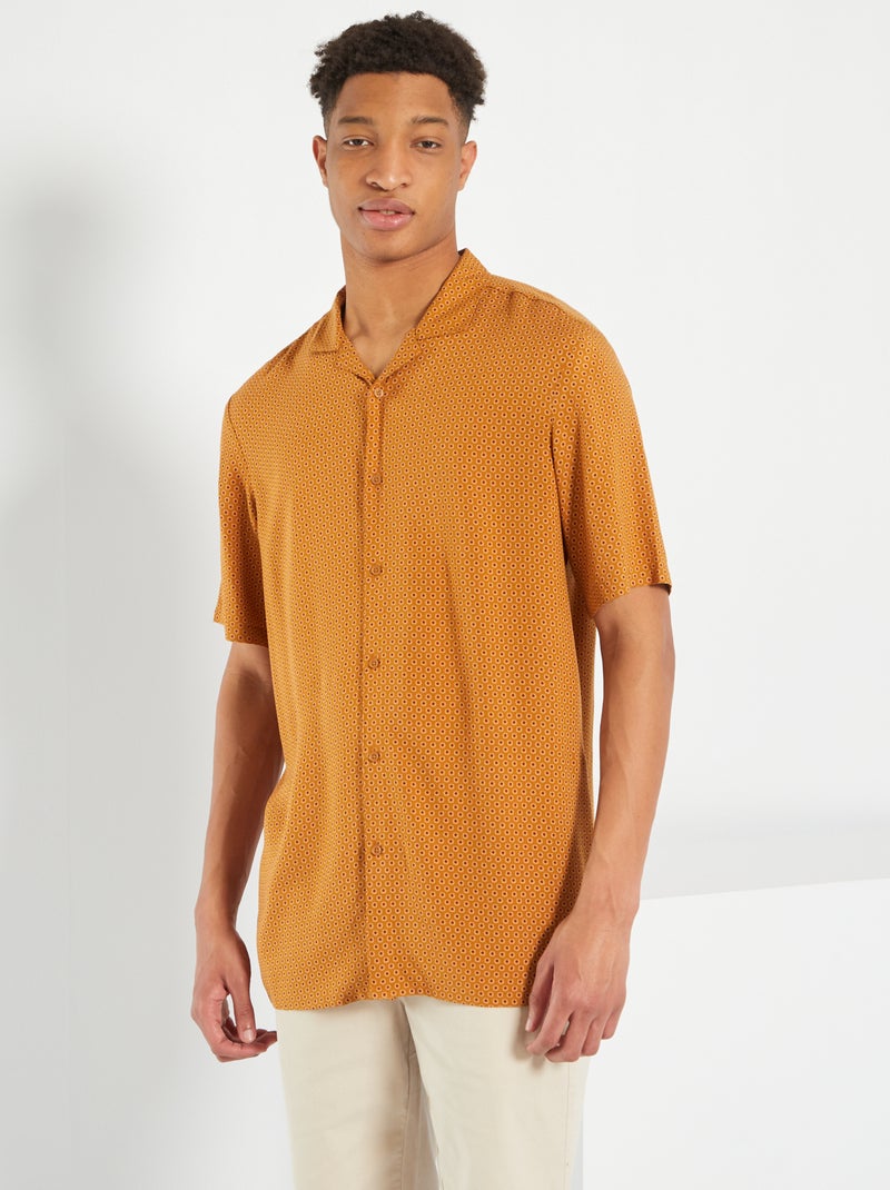 Camisa fluida estampada +1,90 m AMARELO - Kiabi