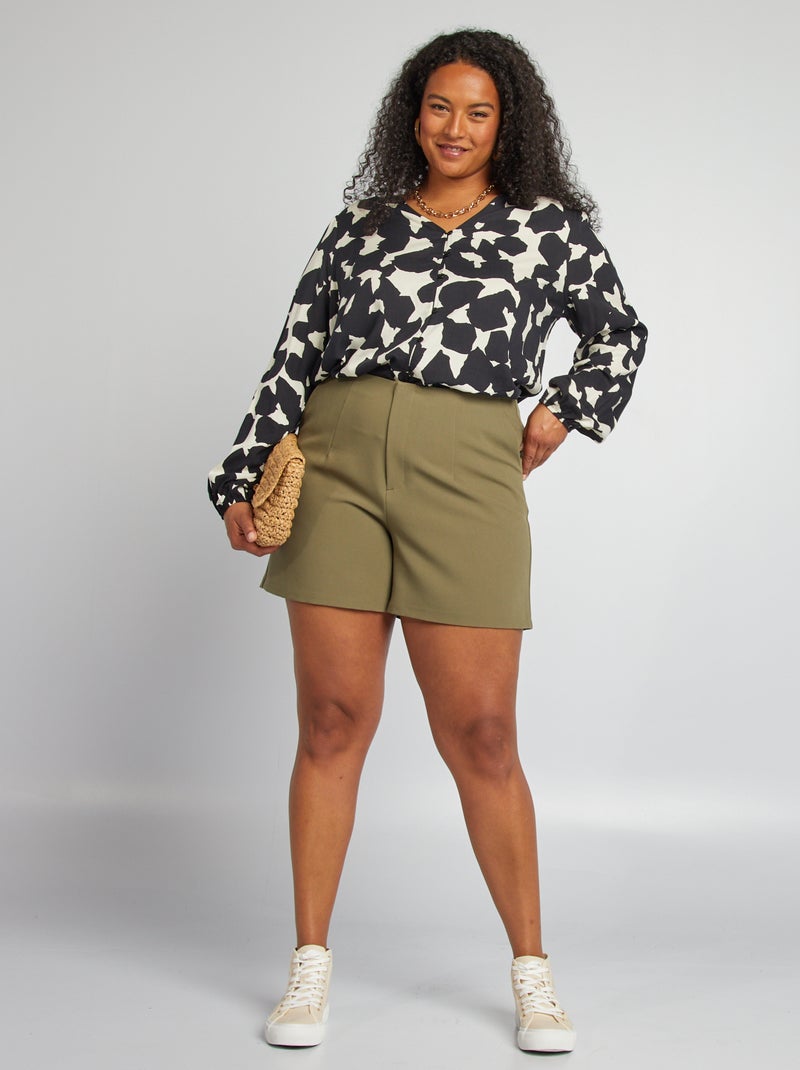 Camisa fluida estampada PRETO - Kiabi