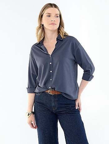 Camisa fluida lisa