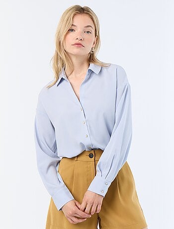 Camisa fluida lisa