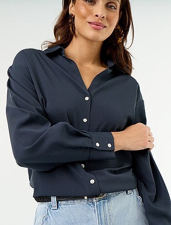 Camisa fluida lisa