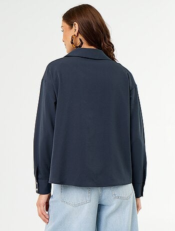 Camisa fluida lisa