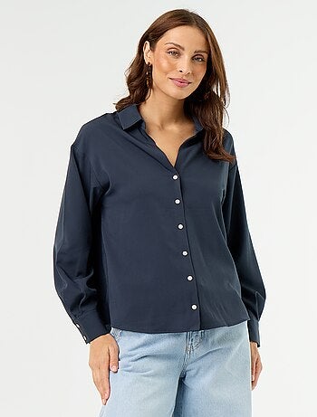 Camisa fluida lisa