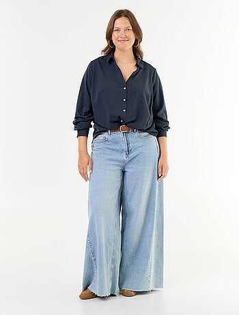 Camisa fluida lisa