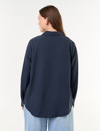 Camisa fluida lisa