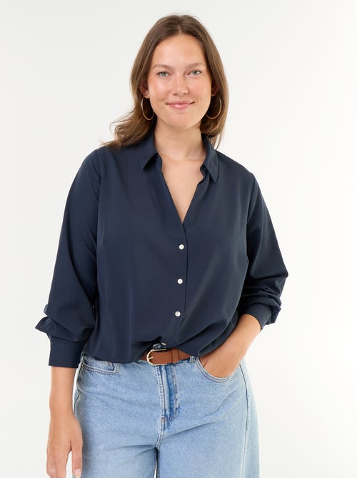 Camisa fluida lisa - Kiabi
