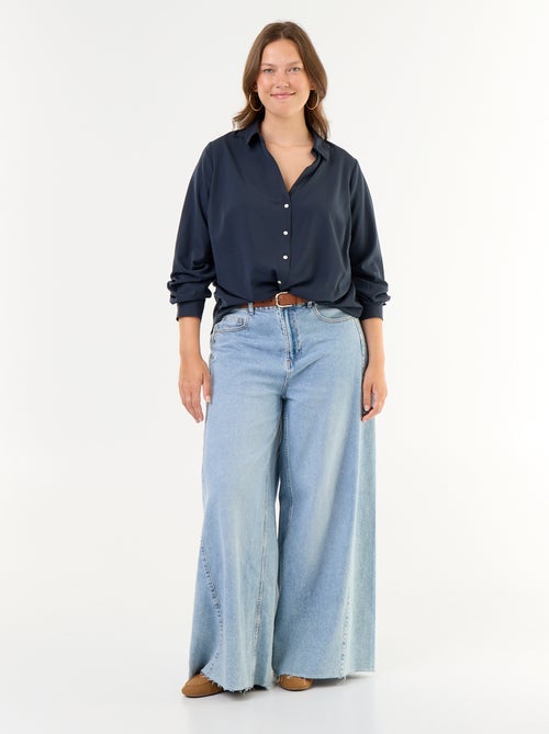 Camisa fluida lisa - Kiabi