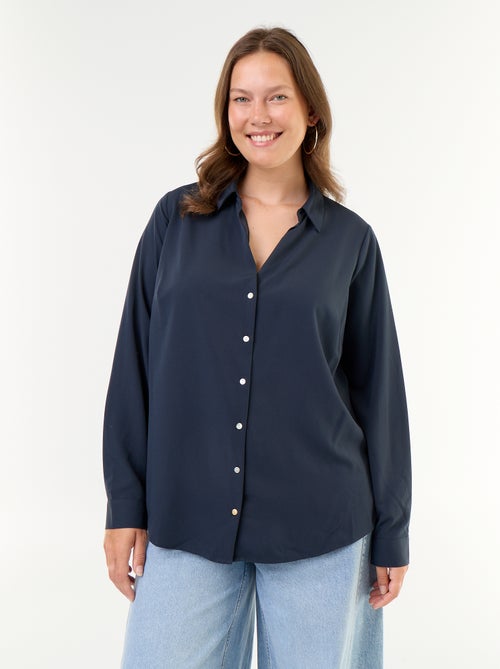Camisa fluida lisa - Kiabi