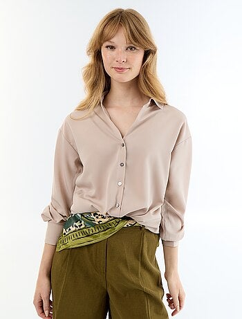 Camisa fluida lisa