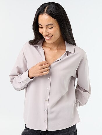 Camisa fluida lisa