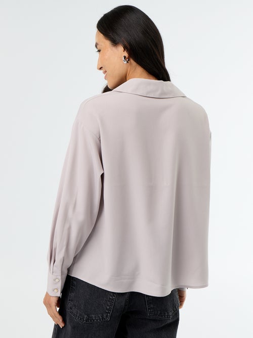 Camisa fluida lisa - Kiabi