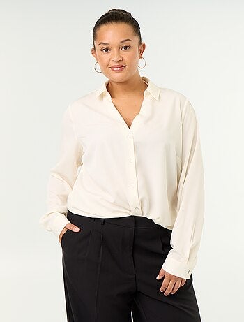 Camisa fluida lisa