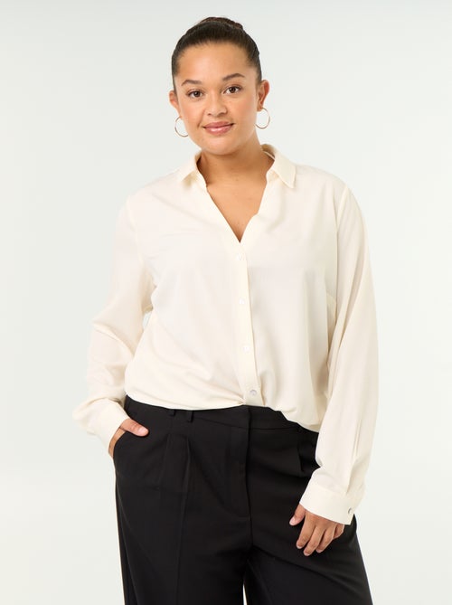 Camisa fluida lisa - Kiabi