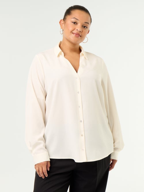 Camisa fluida lisa - Kiabi