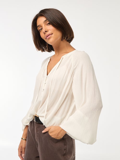 Camisa fluida lisa - Kiabi