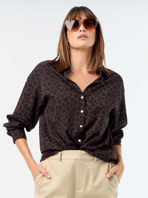 Camisa fluida lisa - Kiabi