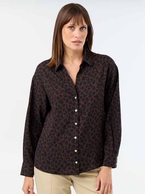 Camisa fluida lisa - Kiabi