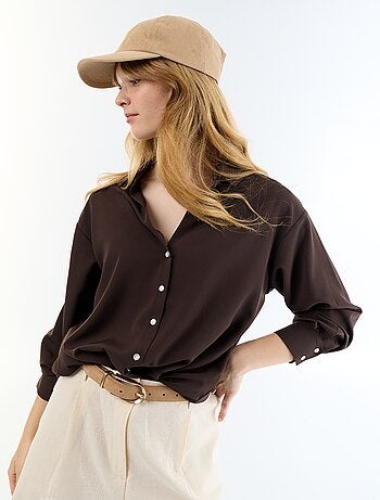Camisa fluida lisa