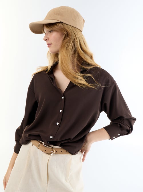 Camisa fluida lisa - Kiabi