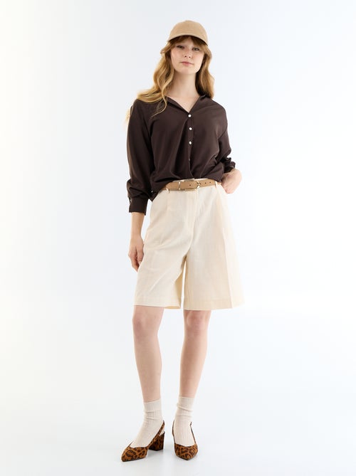 Camisa fluida lisa - Kiabi