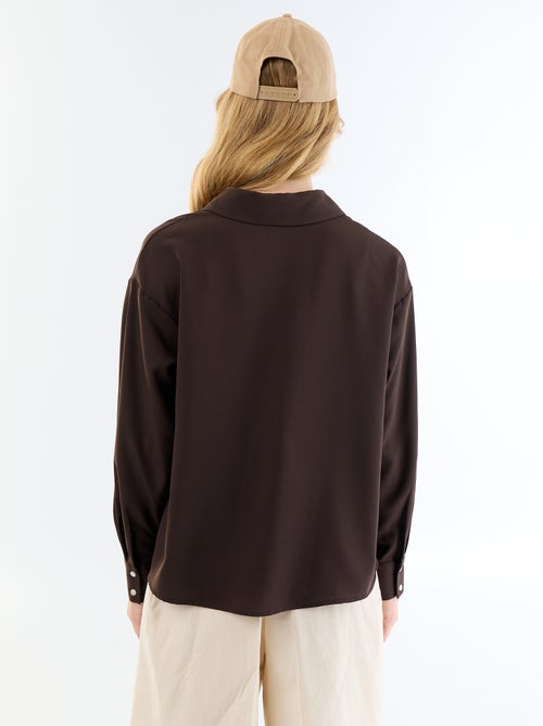 Camisa fluida lisa - Kiabi