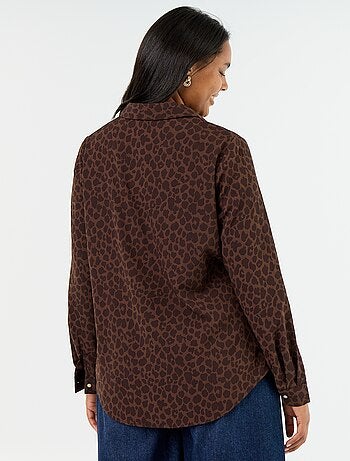 Camisa fluida lisa