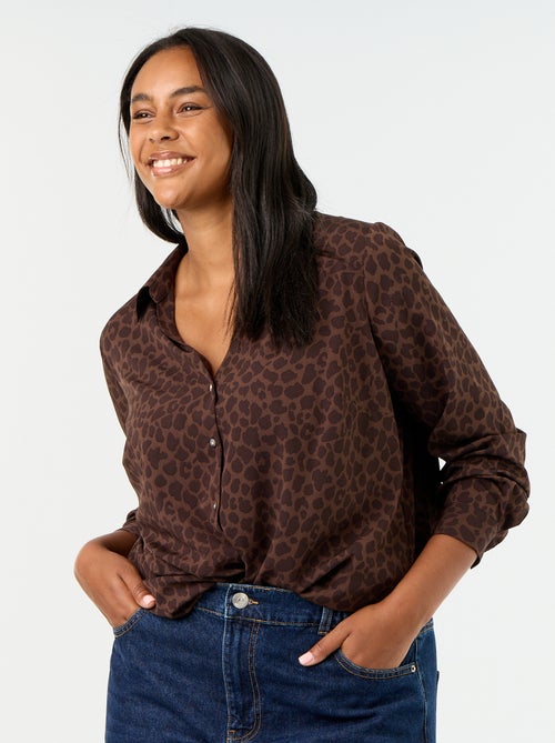 Camisa fluida lisa - Kiabi